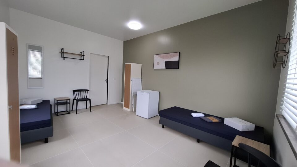 Slaapkamer locatie Utrecht huisvesting EE-Accommodations - voorbeeld van slaapkamer voor twee personen van EE Accommodations voor de huisvesting van internationale medewerkers en arbeidsmigranten